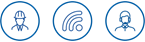 Icons depicting experts solutions provided